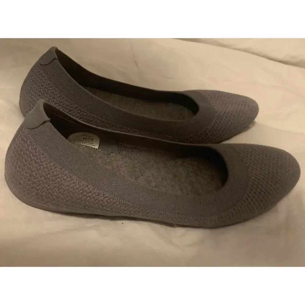 Allbirds Tree Breezers Fabric Ballet Flats Grey Shoes Size 7.5